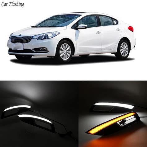 Car Flashing 1 Set Car LED ABS For KIA K3 KIA CERATO 2013 2014 DRL