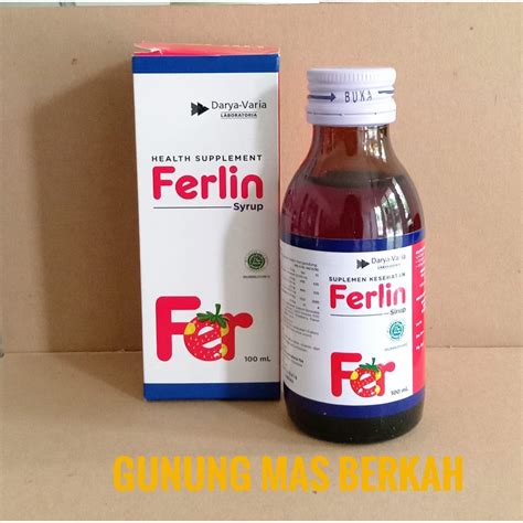 Jual Ferlin Ferlin Sirup 100 Ml Suplemen Vit And Fe Utk Anak Dlm Masa Pertumbuhan Shopee