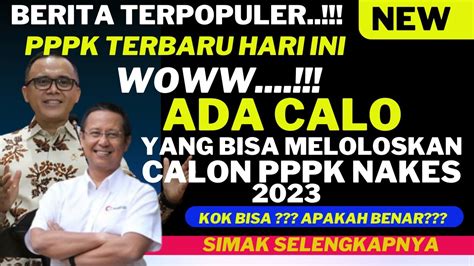 Kabar PPPK Tenaga Kesehatan II PPPK Terbaru Hari Ini Ada Calo Yang Bisa