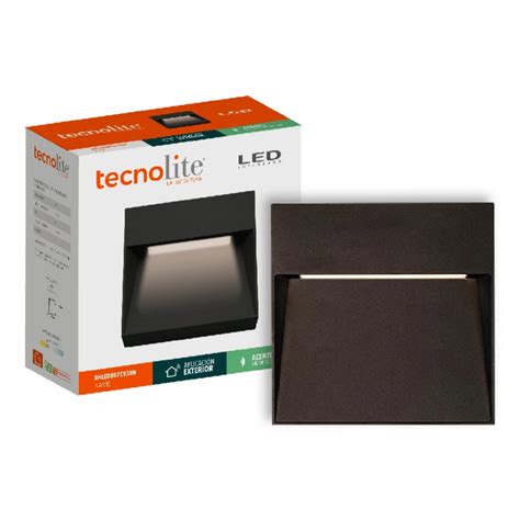 Kave I Lámpara de pared exterior LED acabado negro 3000K 8W