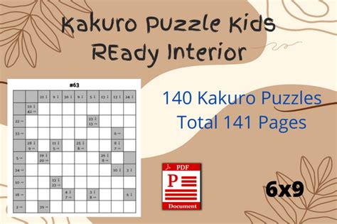 Kdp Kakuro Puzzle Activity Book Graphic By Prottayon · Creative Fabrica