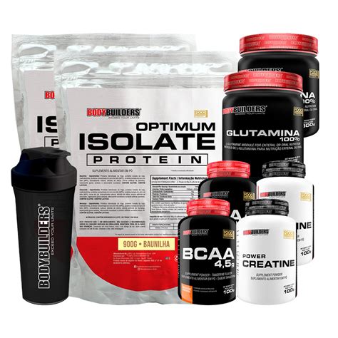 Bodybuilders Kit Xoptimum Isolate Whey Protein Baunilha Xbcaa G