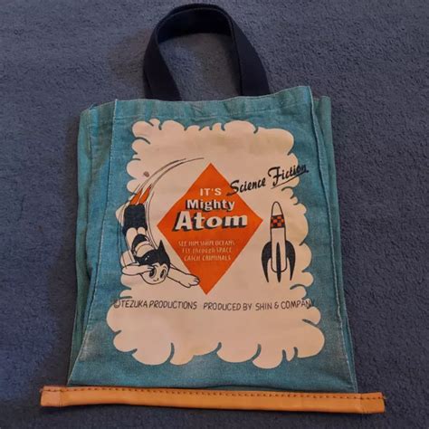Vintage Astro Boy Atom Tote Bag Canvas Osamu Tezuka Japan Limited £34