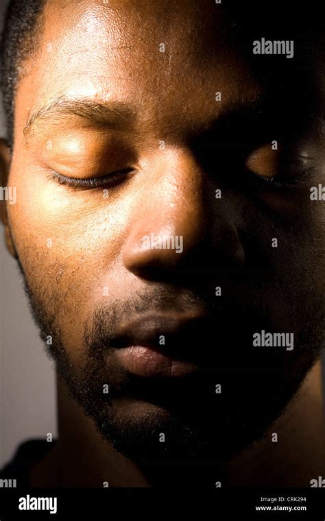 Black Man Eyes Shut Close Up Hi Res Stock Photography And Images Alamy