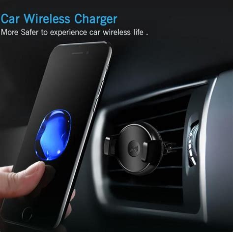 2020 Qi Wireless Car Charger 360 Degree Rotation Car Holder Qi Wireless Charger Pad For Iphone X