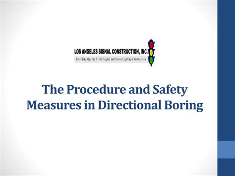 Ppt The Procedure And Safety Measures In Directional Boring