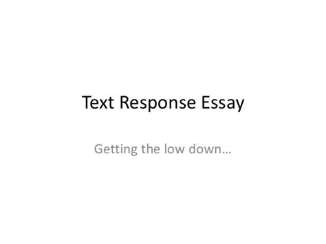 How To Write A Text Response