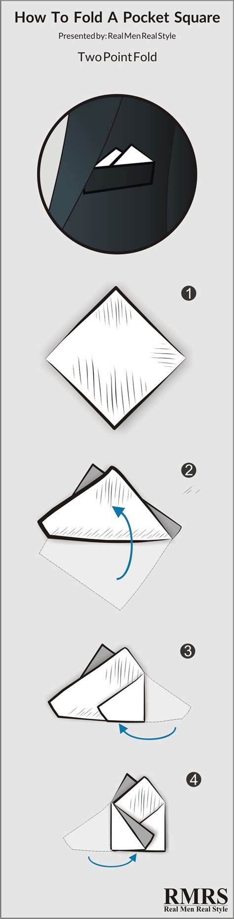 fashion infographic  point pocket square fold infographic