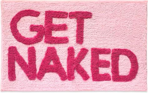 Amazon New Mungo Get Naked Bath Mat Pink Hot Pink Bathroom Rugs