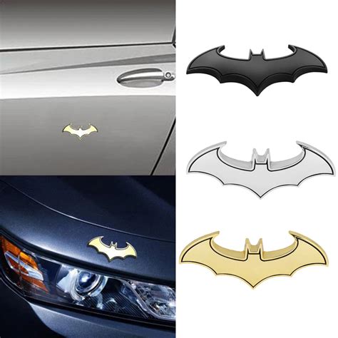 3D Cool Metal Bat Auto Logo Car Styling Car Stickers Metal Batman Badge