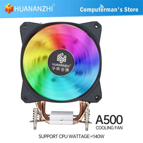 Huananzhi A500 Lga2011 4 Tubo De Calor Cobre Led Cpu Cooler Ventilador