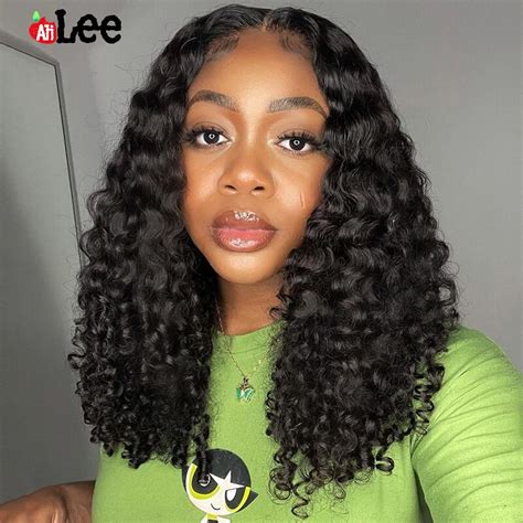 6x6 Lace Closure Bob Wig Kinky Curly Human Hair Wig For Black Women Hd