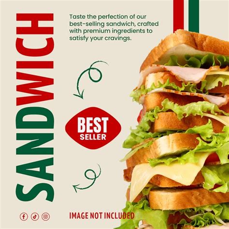 El sándwich PSD es el más vendido en el fondo marrón de la plantilla de