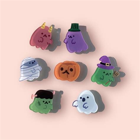 Little Ghosts Phone Grip Socket Stand Cute Pumpkin Spooky Etsy