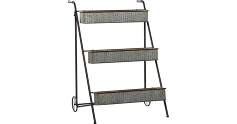 Litton Lane Harper Willow Metal Push Cart Rack Price