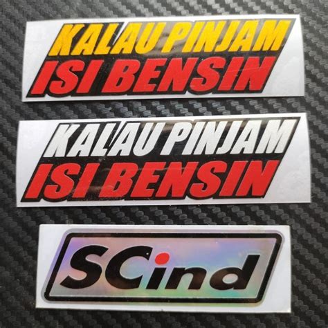 Jual STIKER CUTTING KALAU PINJAM ISI BENSIN Shopee Indonesia