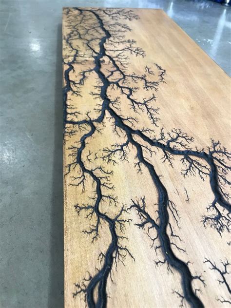 Lichtenberg Electrocuted Wood Fractile Maple Wall Art Etsy Wood Art