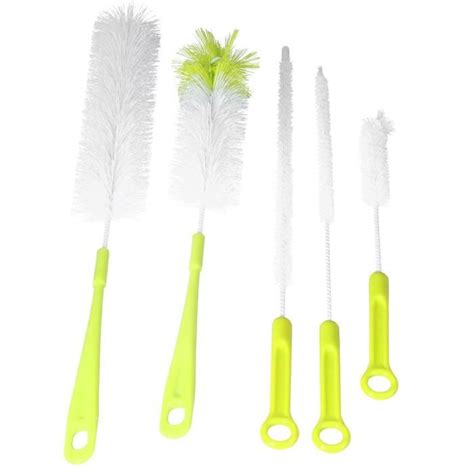 Brosse à bouteille d eau 5pcs de nettoyage à manche long à col étroit