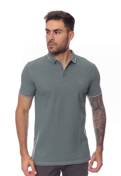 Camisa Gola Polo Masculina Manga Curta Crocker