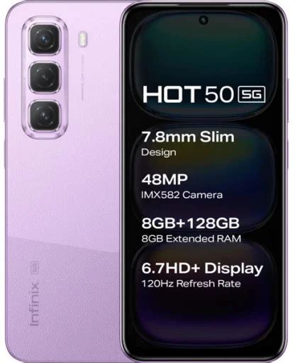 Infinix Hot 50 8 128GB фиолетовый от 136 сом в Душанбе и Худжанде