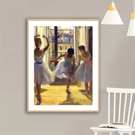 Three Dancers In An Exercise Hall By Edgar Degas Fine Art Print Arty