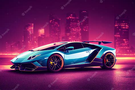 Super Carro De Luxo Para Esportes Rápidos Na Ilustração 3d De Fundo De