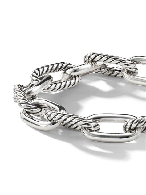 David Yurman Sterling Silver Dy Madison Chain Bracelet Silver Farfetch