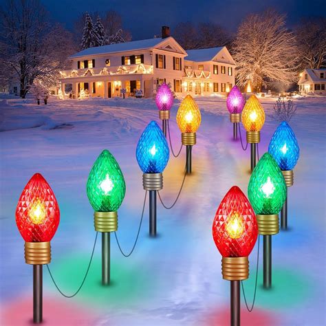 Pack Jumbo Lights C Christmas Pathway Lights Outdoor Feet