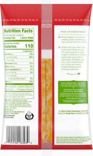 Simple Truth Organic® Colby Jack Cheese Sticks, 6 oz - Fry’s Food Stores