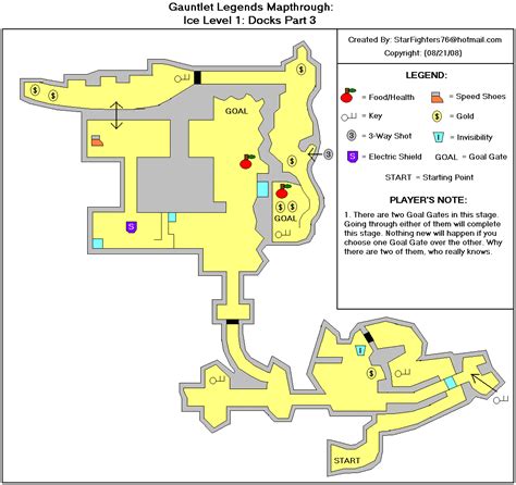 Gauntlet Legends Ice Docks Part Map Starfighters