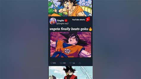 Vegeta Finally Beat S Goku 🔥 Goku Vegeta Dragonball Anime Shorts Youtube