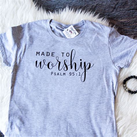 Made To Worship Ladies Short Sleeve Shirt Christian Shirts Shirts With Sayings Christian Tshirts