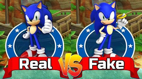 Sonic Dash Vs Hedgehog Run Adventure Real Sonic Vs Fake Sonic All