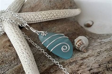 Handmade In Hawaii Wire Wrapped Turquoise Bay Blue Sea Glass Etsy Canada