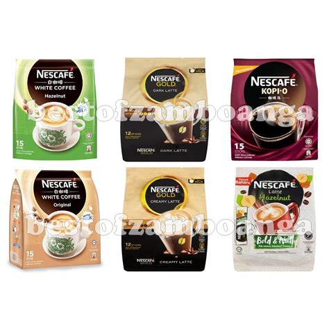 Nescafe Malaysia Nutty Hazelnut Creamy Original Latte Hazelnut Dark