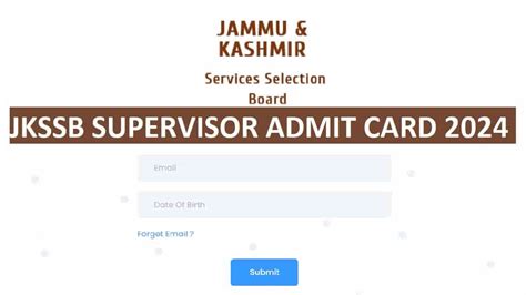 JKSSB Supervisor Admit Card 2024 Released At Jkssb Nic In Check