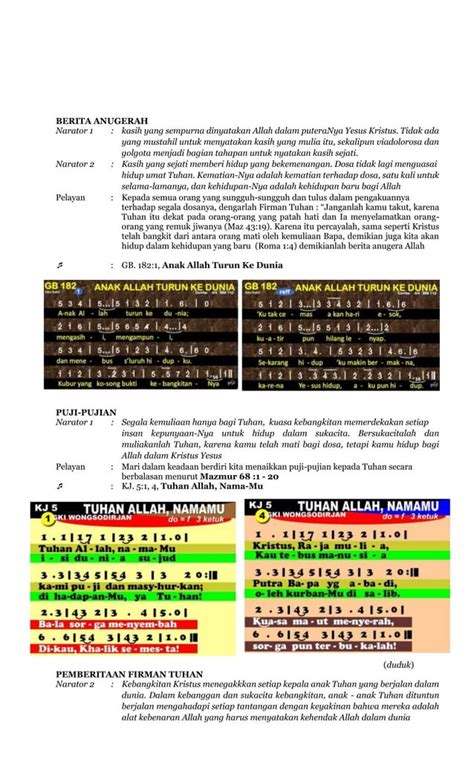 Tata Ibadah Paskah Docx Gmit Pdf