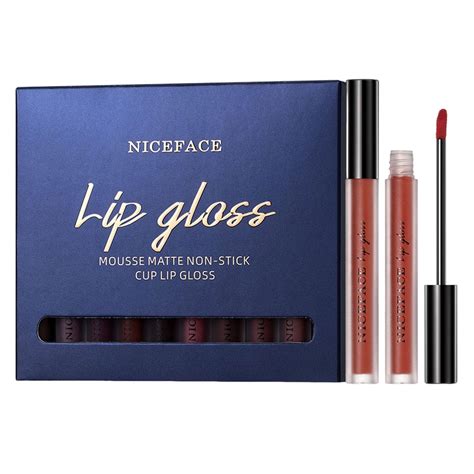 Healthtime Batom L Quido Mate Pcs Set Aveludado Prova D Gua Nude Brilho Labial Cosm Ticos