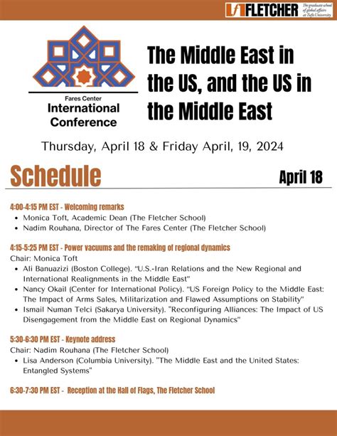 Conference Agenda Fares Center International Conference