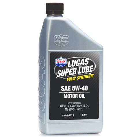 Lucas Super Lube Fully Synthetic SAE 5W 40 Motor Oil 1 Liter Lazada