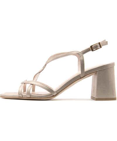 Nude επίσημα γυναικεία πέδιλα με χοντρό τακούνι από το Projectshops gr GLAMI gr