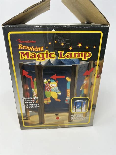 Vintage Motion Lamp Christmas Revolving Magic Light Santa Reindeer