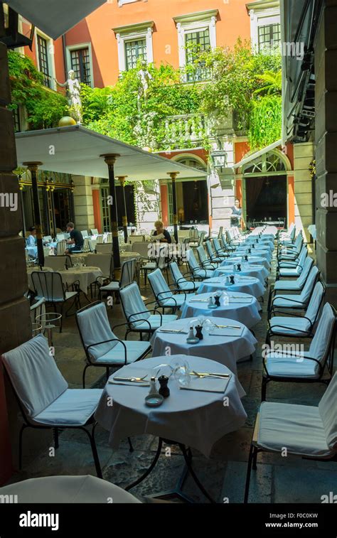 Paris France Luxury Hotel Costes French Fancy Restaurant Terrace