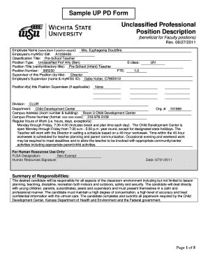 Fillable Online Tthree Wichita Sample Up Pd Form Unclassified