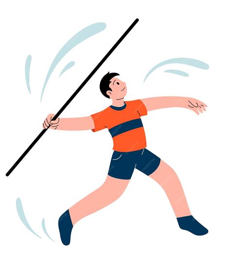 Premium Vector Javelin Throw Championship Illustration Athlete