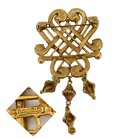 Vintage Florenza Brooch Renaissance Revival