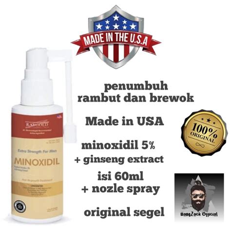 Jual Minoxidil Penumbuh Rambut Brewok With Ginseng Extract For Men