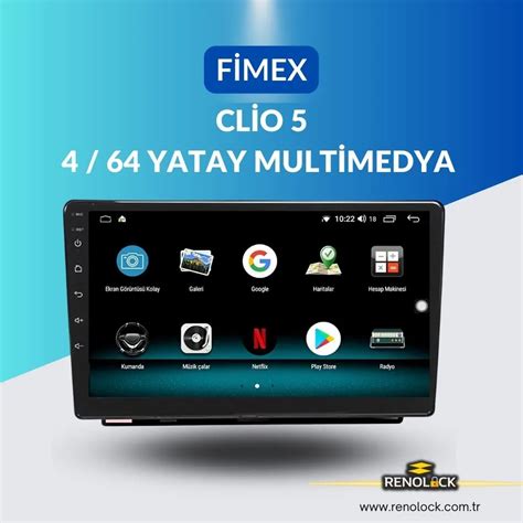 RENAULT CLİO 5 ANDROİD YATAY EKRAN 4 64 GB KABLOSUZ CARPLAY ANDROİD