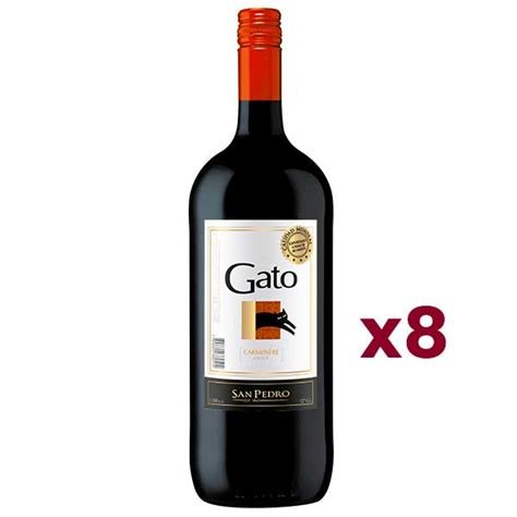 Vino Gato Carmenere 1 5 Lt X 8 Un Licor 3B