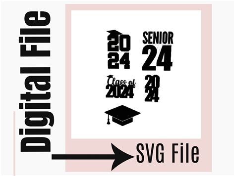 Graduation Cap Bundle SVG Class Of 2024 Congrats Senior College Grad